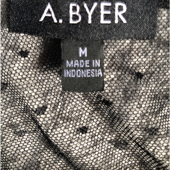 A.Byer Black Shirt with Embroidery Applica at the Neck 2XL - Picture 3 of 5